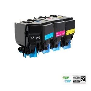 Set 4 cartuse toner compatibile Konica Minolta TNP-48 TNP48 KCMY, 10000 pagini negru + 10000 pagini fiecare culoare