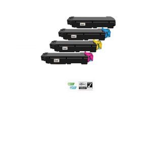 Set 4 tonere compatibile TK 5370 TK-5370 TK5370, BCYM, 22000 pagini - 7000 pagini negru si 5000 pagini fiecare culoare, pentru KYOCERA - MITA ECOSYS MA3500CIFX ECOSYS MA3500CIX ECOSYS PA3500CX