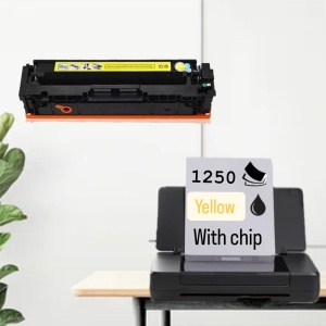 Cartus toner compatibil 207A, W2212A galben, cu cip, 1250 pagini - Img 2