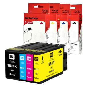 Set 4 cartuse cerneala compatibile 950XL / 951XL, 75 ml / 28 ml