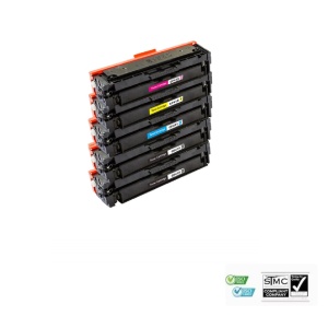 Set 4 cartuse toner compatibil 410A CF410A, CF411A, CF412A, CF413A, negru, cyan, galben, magenta, 9200 pagini