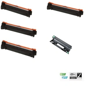 Set 4 cartuse toner compatibile TN-1030 TN-1050 TN-1000, negru black, 4000 pagini si 1 drum unit DR-1000 DR-1030 DR-1050 DR-1090, negru, 10000 pagini, pentru BROTHER HL 1110E, DCP1510E, HL1210WE, DCP1610WE, HL1212WE, DCP1512E, MFC1810E, MFC1910WE