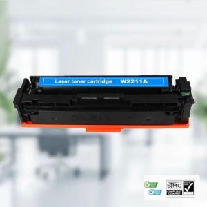 Cartus toner compatibil 207A, W2211A cyan, cu cip, 1250 pagini