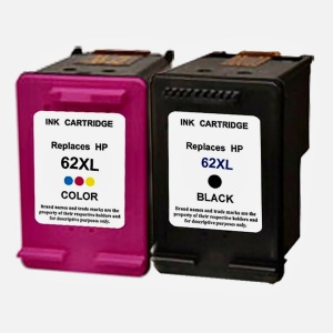 Set 2 cartuse cerneala compatibile 62XL negru C2P05AE + color C2P07AE