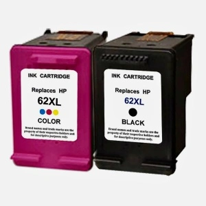 Set 2 cartuse cerneala compatibile 62XL negru C2P05AE + color C2P07AE, pentru HP ENVY 5540, ENVY 5641, ENVY 5642, ENVY 5644, ENVY 5646, ENVY 5548, ENVY 5640, ENVY 5642, ENVY 5644, ENVY 5646, ENVY 5660, ENVY 7640, ENVY 7643, OFFICEJET 5740, OFFICEJET 5742