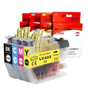 Set 4 cartuse cerneala compatibile LC-422XL LC422XL negru - 60 ml, cyan/galben/magenta - 18 ml