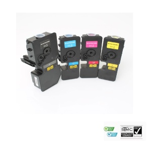 Set 4 cartuse toner compatibile TK-5430 TK5430 TK 5430, BCYM, 5000 pagini - 1250 pagini negru si 1250 pagini fiecare culoare, pentru KYOCERA - MITA ECOSYS MA210CFX ECOSYS MA2100CWX ECOSYS PA2100CX
