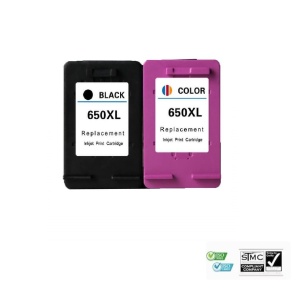 Set 2 cartuse cerneala compatibile 650XL, negru CZ101AE 18 ml + 650 XL color CZ102AE, 18 ml