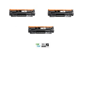 Set 3 cartuse toner compatibil 139A W1390A cip inclus, negru black, 5100 pagini