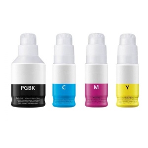 Set 4 flacoane cerneala compatibila GI-490 / GI-590 / GI-790, negru - 135 ml, cyan, galben, magenta - 70 ml