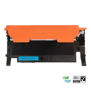 Cartus toner compatibil 117A W2071A, cyan albastru, cu cip, 700 pagini