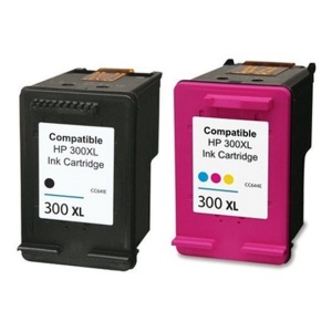 Set 2 cartuse cerneala compatibile HP 300XL, negru + tricolor, 18 ml + 18 ml