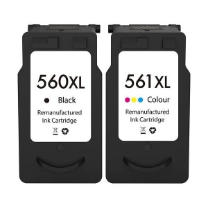 Set 2 cartuse cerneala compatibile PG-560XL PG560XL + CL-561XL CL561XL, negru + multicolor, 36 ml