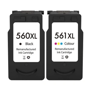 Set 2 cartuse cerneala compatibile PG-560XL PG560XL + CL-561XL CL561XL, negru + multicolor, 36 ml, pentru Canon Pixma TS5350 TS5350a TS5351 TS5351a TS5352 TS5352a TS5353 TS7450 TS7451 TS7451a