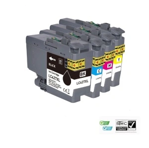Set 4 cartuse cerneala compatibile LC-427XL LC427XL negru - 110 ml, cyan/galben/magenta - 51 ml fiecare, pentru BROTHER HL J6010DW, MFC J5955DW, MFC J6955DW, MFC J6957DW, MFC J6959DW