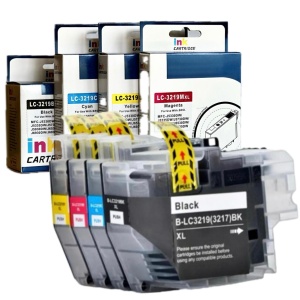 Set 4 cartuse cerneala compatibile LC3219XL LC-3219XL, negru - 65 ml, cyan, galben, magenta - 18 ml
