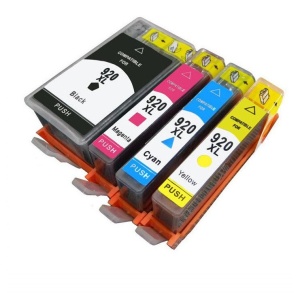 Set 4 cartuse de cerneala compatibile 920XL (55 ml - negru, 15 ml - cyan, galben, magenta)