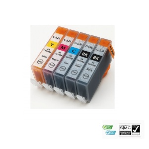 Set 5 cartuse cerneala compatibile PGI-525XL / CLI-526XL (2xnegru, cyan, galben, magenta), 65 ml