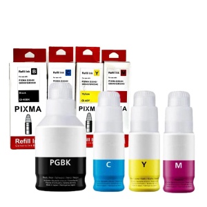 Set 4 rezerve de cerneala GI-41 / GI-51, negru - 140 ml, cyan, galben, magenta - 70 ml