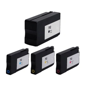 Set 4 cartuse cerneala compatibile HP 712, negru cyan galben magenta, 167 ml, pentru HP DESIGNJET STUDIO 24 INCH DESIGNJET STUDIO 36 INCH DESIGNJET STUDIO STEEL 24 inch, DESIGNJET STUDIO STEEL 36 inch, DESIGNJET T200 SERIES, T210, T230, T250