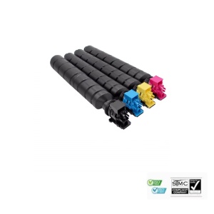 Set 4 tonere compatibile TK-8345 TK 8345, TK8345, BCYM, 56000 pagini - 20000 pagini negru si 12000 pagini fiecare culoare, pentru KYOCERA - MITA TASKalfa 2552ci