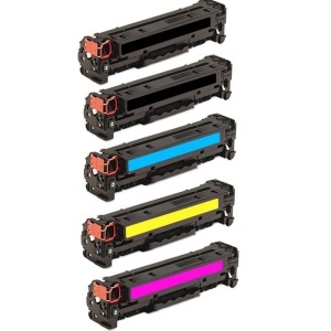 Set de 5 cartuse toner compatibile 415A W2030A - W2033A fara cip, 11100 pagini, BK/C/M/Y Multicolor
