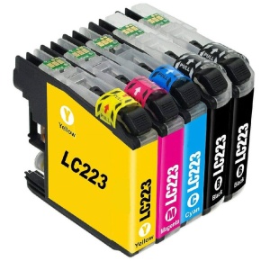 Set 4 cartuse compatibile de cerneala LC-223XL LC223XL (negru/cyan/galben/magenta), 50 ml