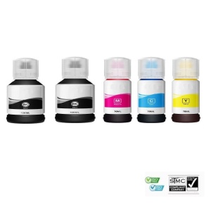 Set 5 flacoane cerneala compatibile ET-112 ET-112 ET 112, 2xblack cyan yellow magenta, 470 ml