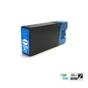 Cartus de cerneala compatibil PGI-1500XL, PGI1500XL, cyan albastru, 12 ml