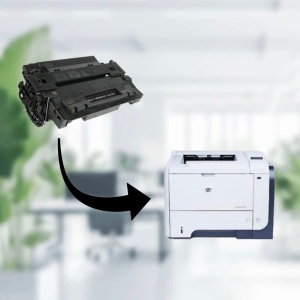 Cartus toner compatibil 55A CE255A, 6000 pagini, negru black