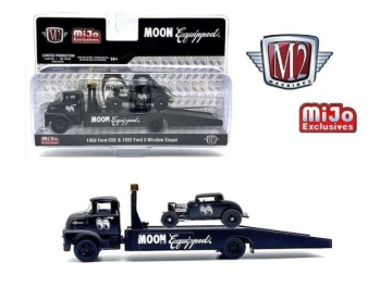 1/64 1956 ford coe & 1932 ford 3 window coupe, matte black