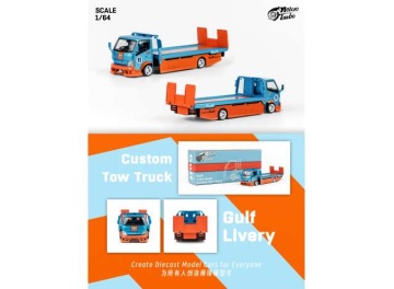 1/64 custom tow truck *gulf*, blue/orange