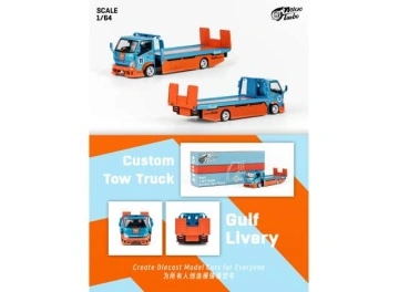 1/64 custom tow truck *gulf*, blue/orange