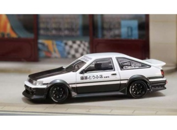 1/64 rwb ae86 black hood, black/white