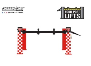 GreenLight 1/64 auto body shop firestone *four-post lifts series 6*, red/white/black