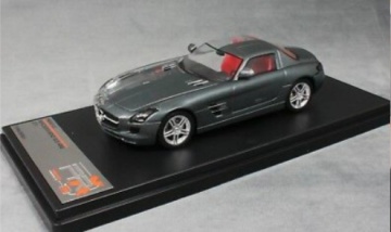 1/43 2011 mercedes benz sls amg limited edition matt grey with see through and red interior. - Img 2