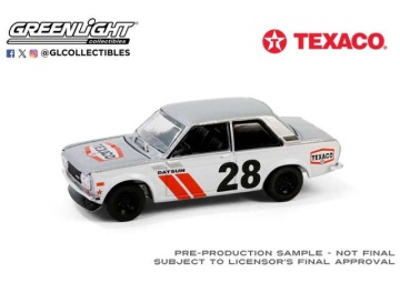 1/64 1970 nissan datsun 510 widebody *texaco special edition series 1*, white/silver/red