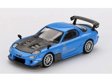 1/64 2024 mazda rx7 (fd3s) re-amemiya 20b na 3rotor-7 ama-san go, blue