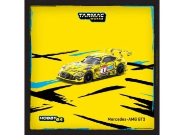 1/64 mercedes benz amg gt3 #4 p.ellis/r.marciello/e. mortara/l.stolz, nürburgring 24h 2023, yellow