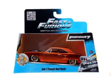 1/32 1970 plymouth road runner *fast and furious*, orange