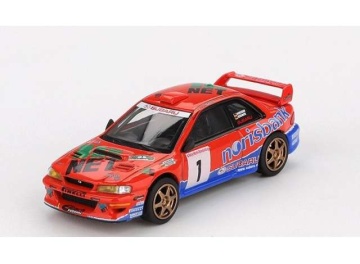 1/64 1999 subaru impreza wrc97 #1 drm champion, red/blue