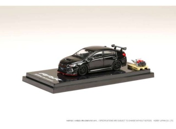 1/64 2018 subaru wrx sti ra-r full option with ej20 balanced boxter engine display model, crystal black silica