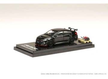 1/64 2018 subaru wrx sti ra-r full option with ej20 balanced boxter engine display model, crystal black silica