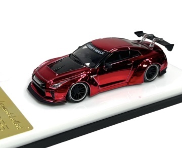 1/64 nissan gt-r r35 *liberty walk*, chrome red