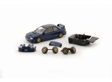 1/64 subaru impreza wrx type r 3, 4-6 right hand drive, blue