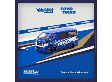 1/64 toyota hiace widebody *toyo tires*, blue/white