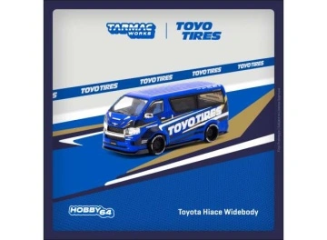 1/64 toyota hiace widebody *toyo tires*, blue/white