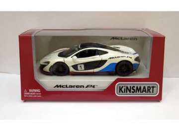 1/36 Kinsmart 2016 McLaren P1 with stripes, white/blue