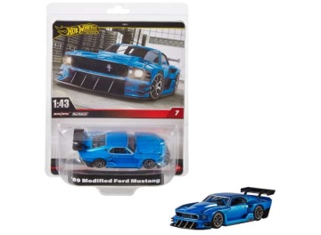 1/43 modified 1969 ford mustang (ford mad muscle mustang), blue