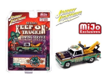1/64 1966 chevrolet wrecker *ed roths keep on trucking* towing service, black/green/white